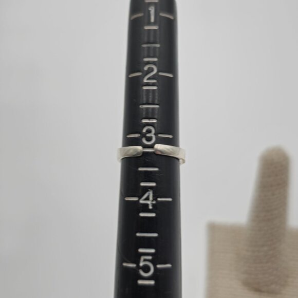 Size 3.25 Sterling Silver Human Shape Open Toe Ring A2641 - Picture 5 of 7